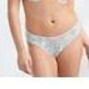 Bare necessities nwt light blue dark blue L floral lace thong bundle set